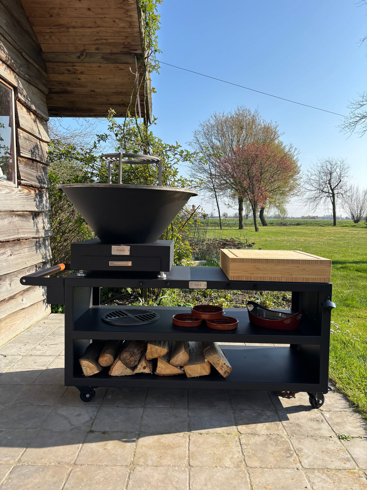 CHUCK Deluxe trolley met hakblok