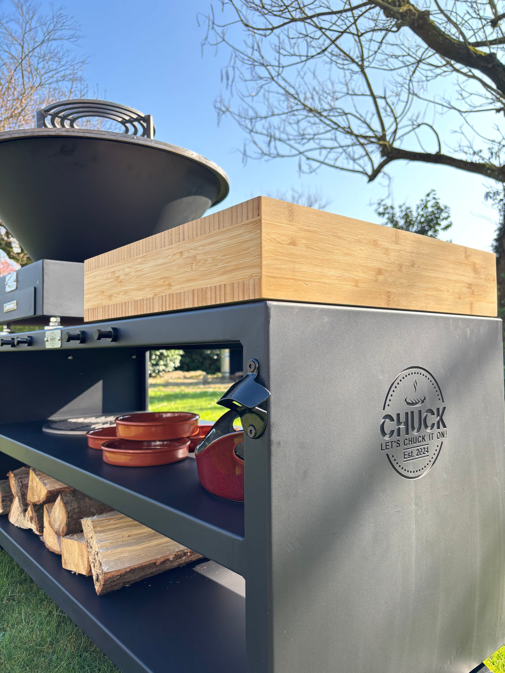 CHUCK Deluxe trolley met hakblok