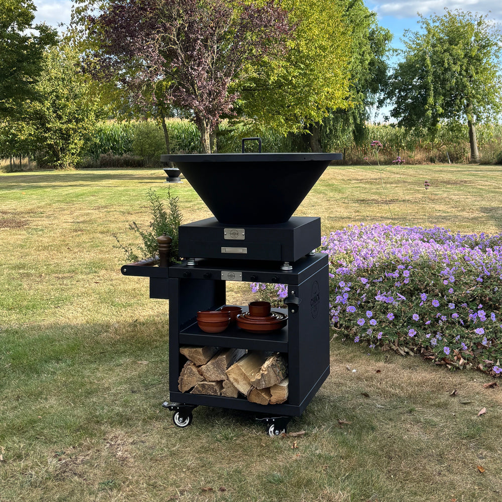 Compacte CHUCK plancha in Belgisch design voor terras en tuin